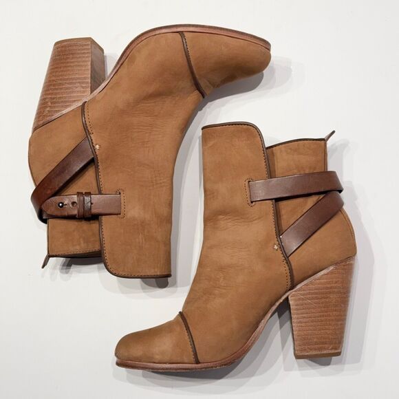 Rag & Bone Women’s Kinsey Brown Nubuck Leather Victorian Ankle Bootie Size 8.5 - Picture 10 of 16